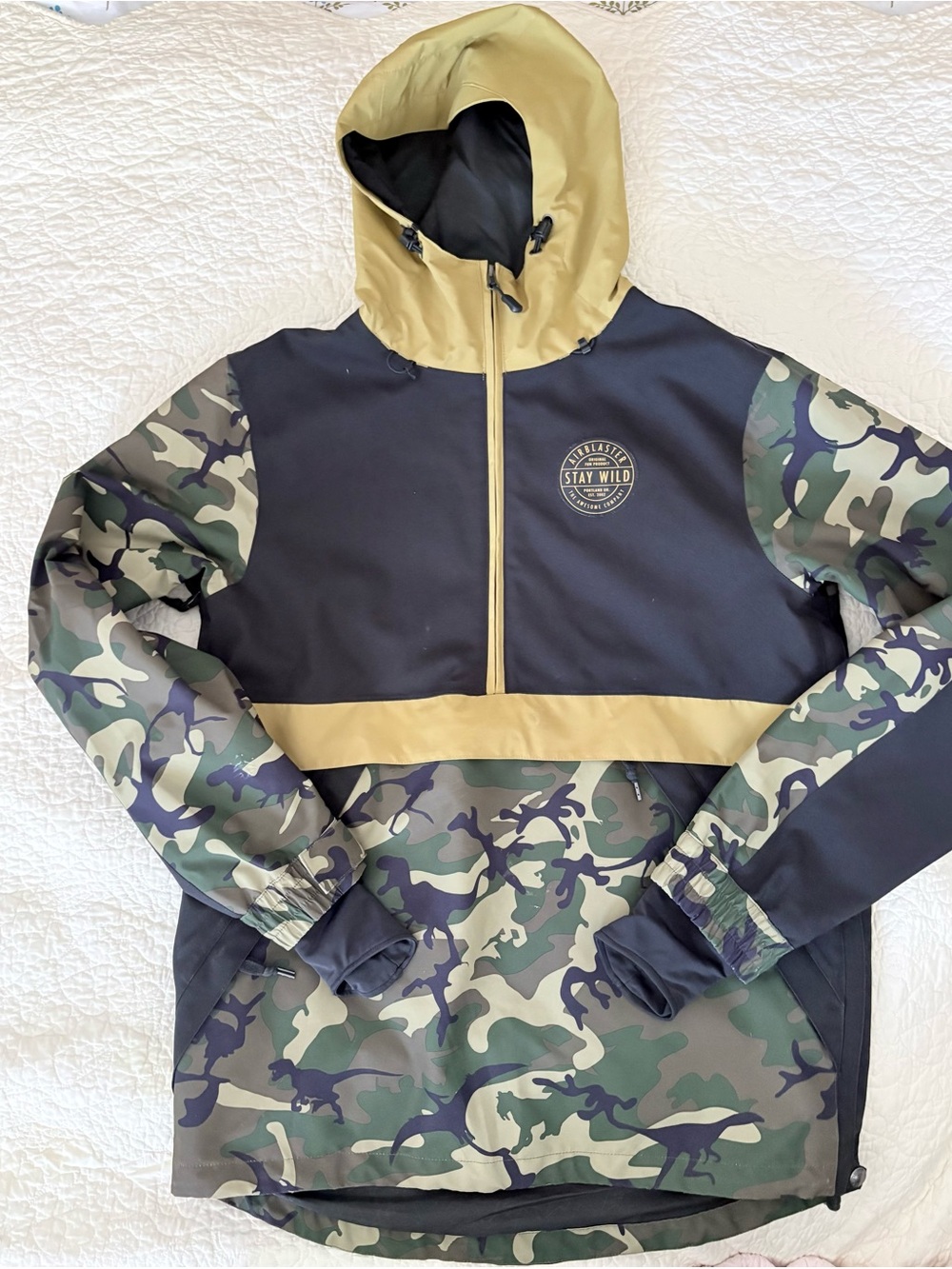 Gorpcore Camo Tech Snowboard Anorak Jacket